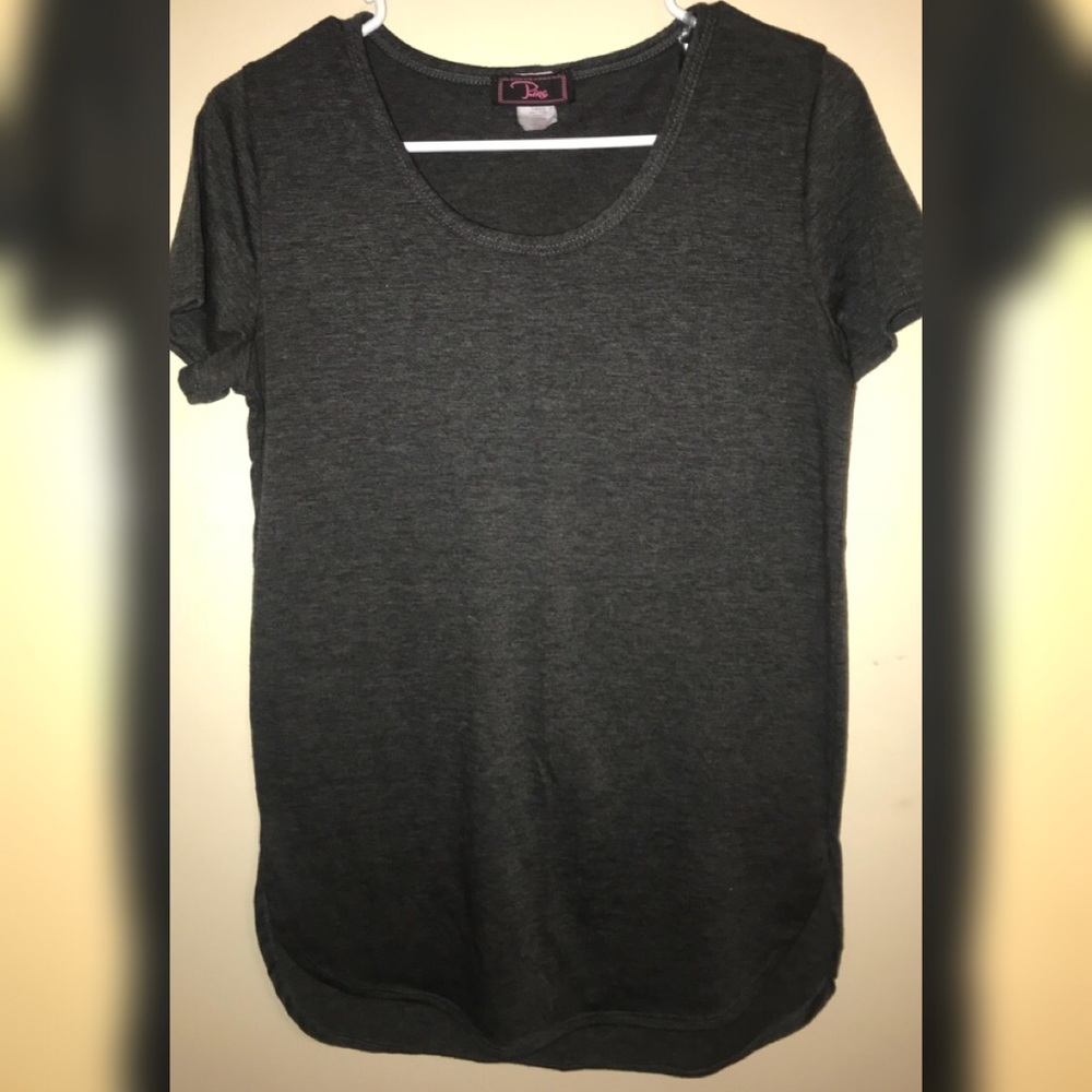 🌈Charcoal stretch tee